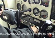 Cessna 152 cockpit flight training